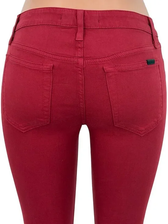 VTG Joes Jeans Burgundy Mid-Rise Skinny Jeggings| Indie Sleaze Tumblr Soft Modal - Picture 9 of 16